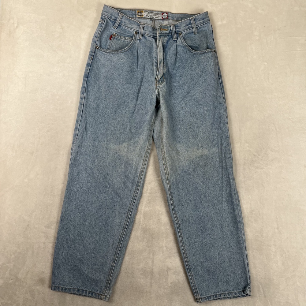 Vintage Bugle Boy Jeans Mens 32x30 Blue Relaxed Tapered Denim Light Wash 90s